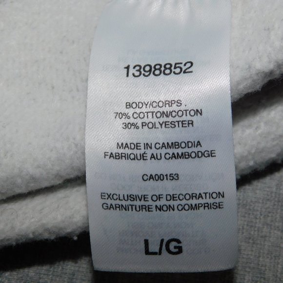 Champion Mens L Gray Logo Spellout Crewneck Sweatshirt Activewear Gym Athleisure - Picture 6 of 12